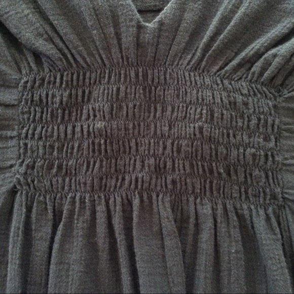 MICHAEL KORS BLACK GAUZY LONG SLEEVE V NECK MEDIUM - Picture 6 of 8